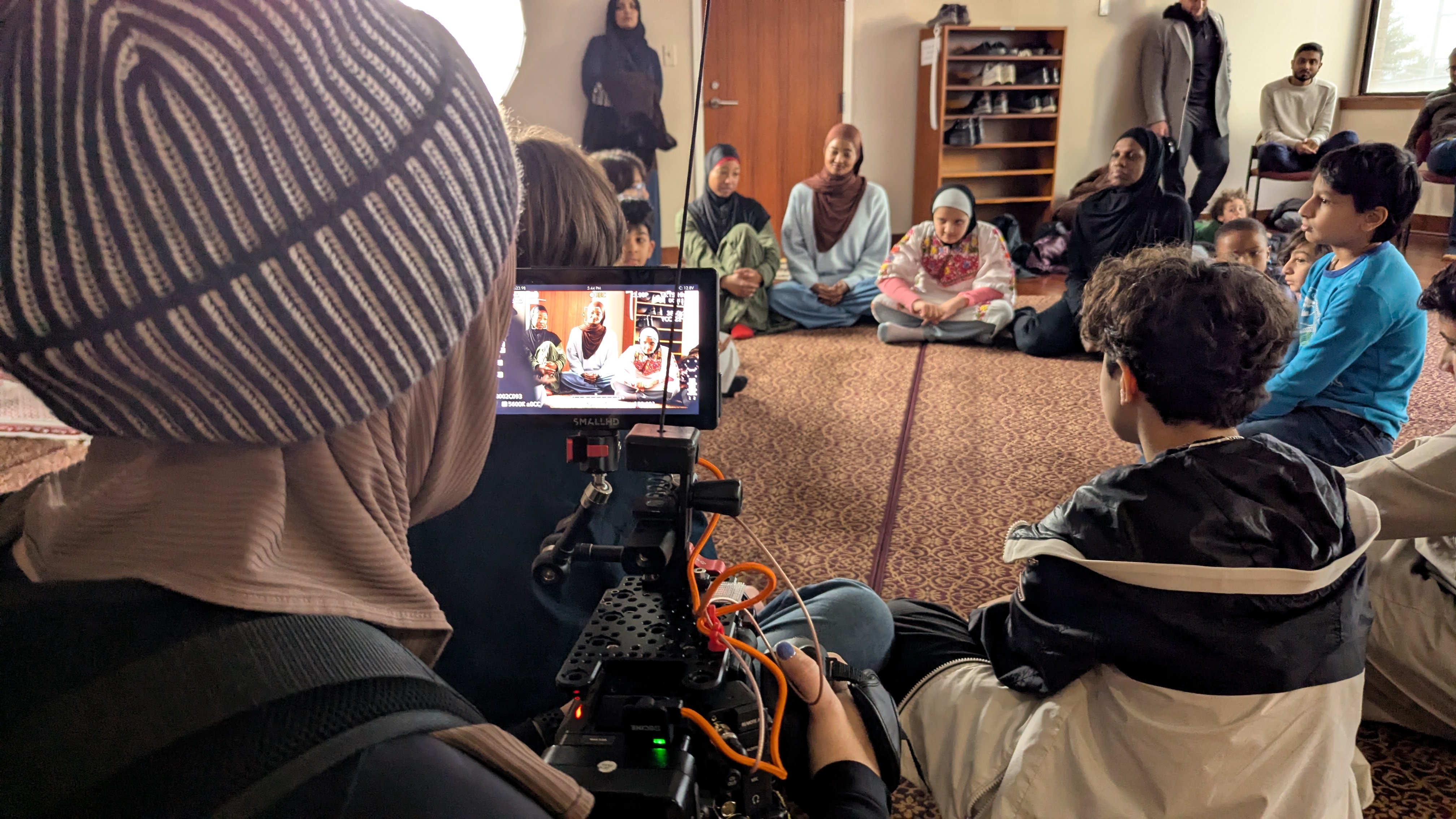FilmLab students working on a project